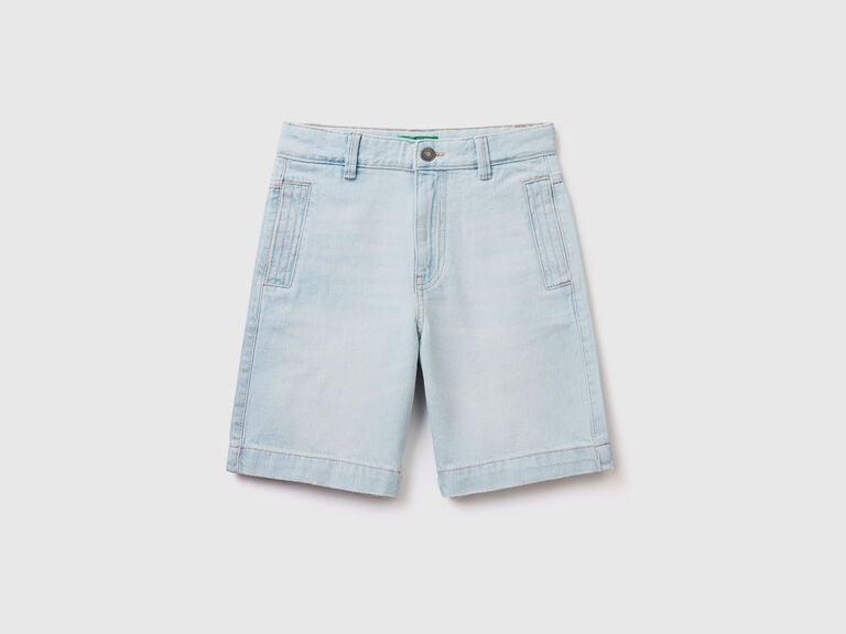 (image for) benetton shop online Shorts di jeans chiari